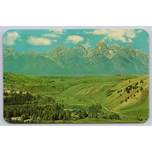 Other - Postcard Wyoming Grand Teton National Park Range Gros Ventre Jackson Hole c1960s